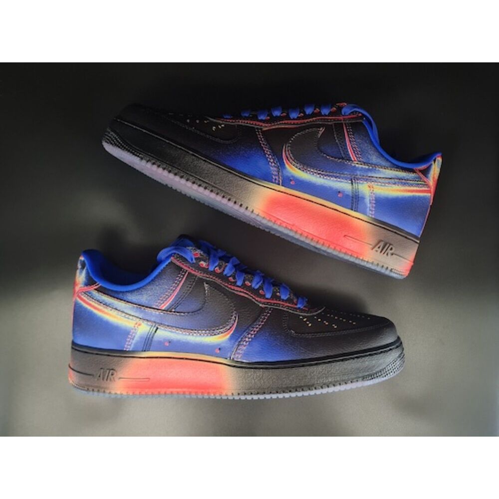 Nike Air Force 1 Low Retro Heat Map Black Racer Blue. SIZE 13 - IB6834-001